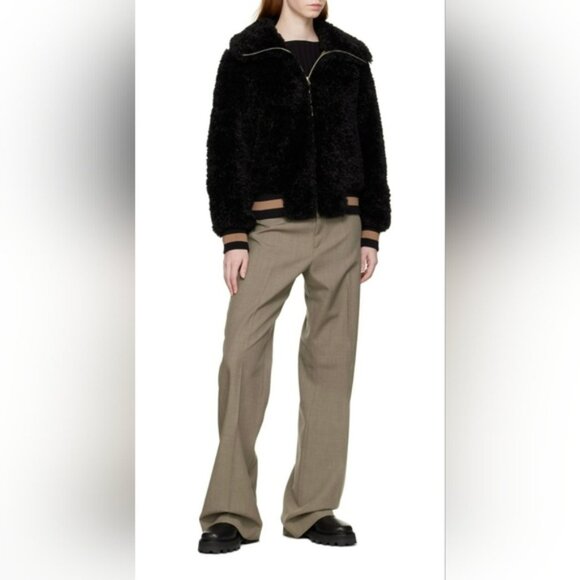 HERNO Woman's Curly Bomber Sherpa fleece  Jacket Size 38. Never Worn - Picture 2 of 12